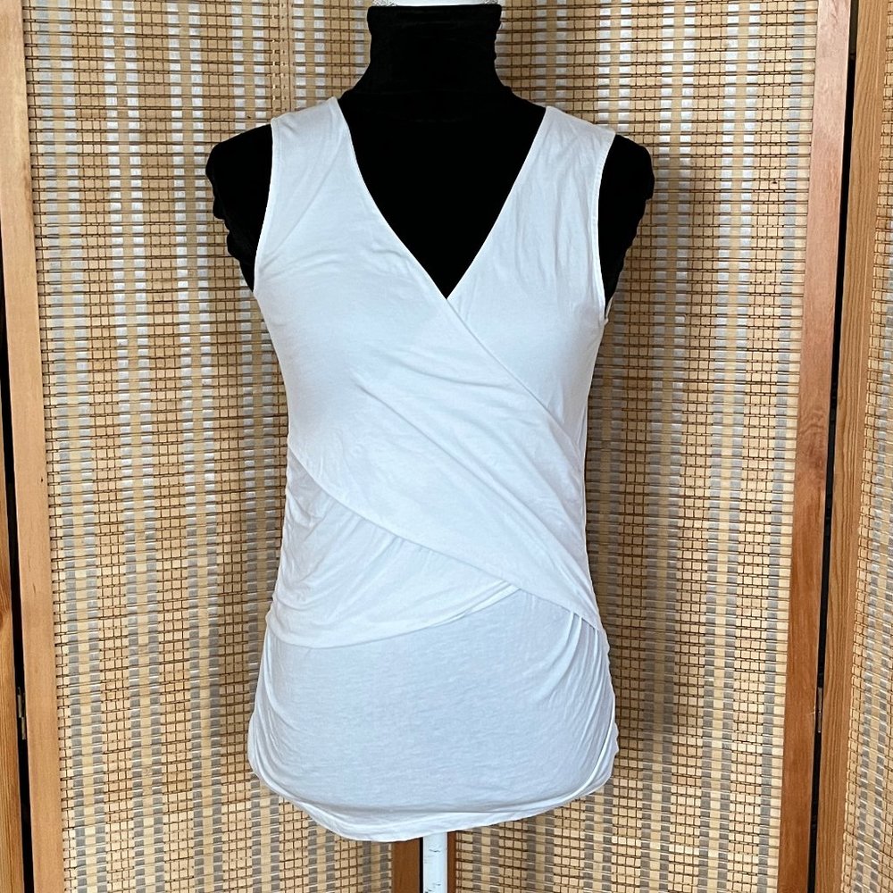 Lilla P V-Neck Top - White, Size M